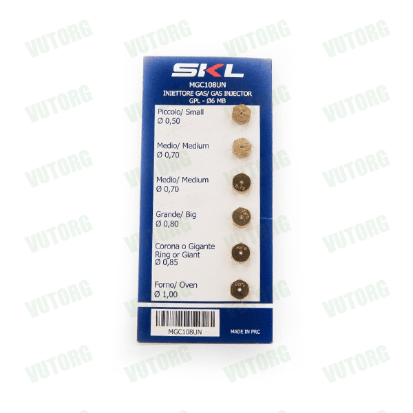 Комплект жиклерів для плити під балонний газ SKL 6MB MGC108UN (M6×0,75)