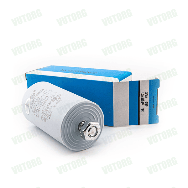 Конденсатор 25 μF 450V з фішками, різьба М8