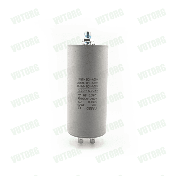 Конденсатор 35 μF 450V — 4 клеми, болт знизу